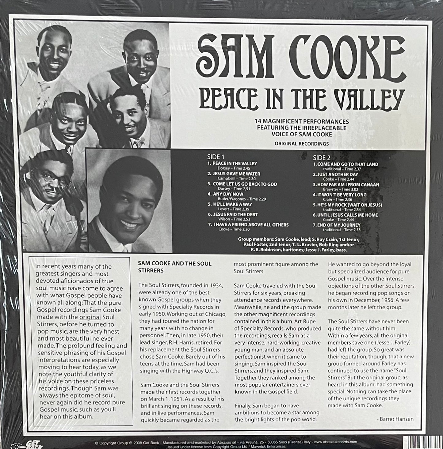 Sam Cooke – Peace In The Valley | Orig. ITA 2008