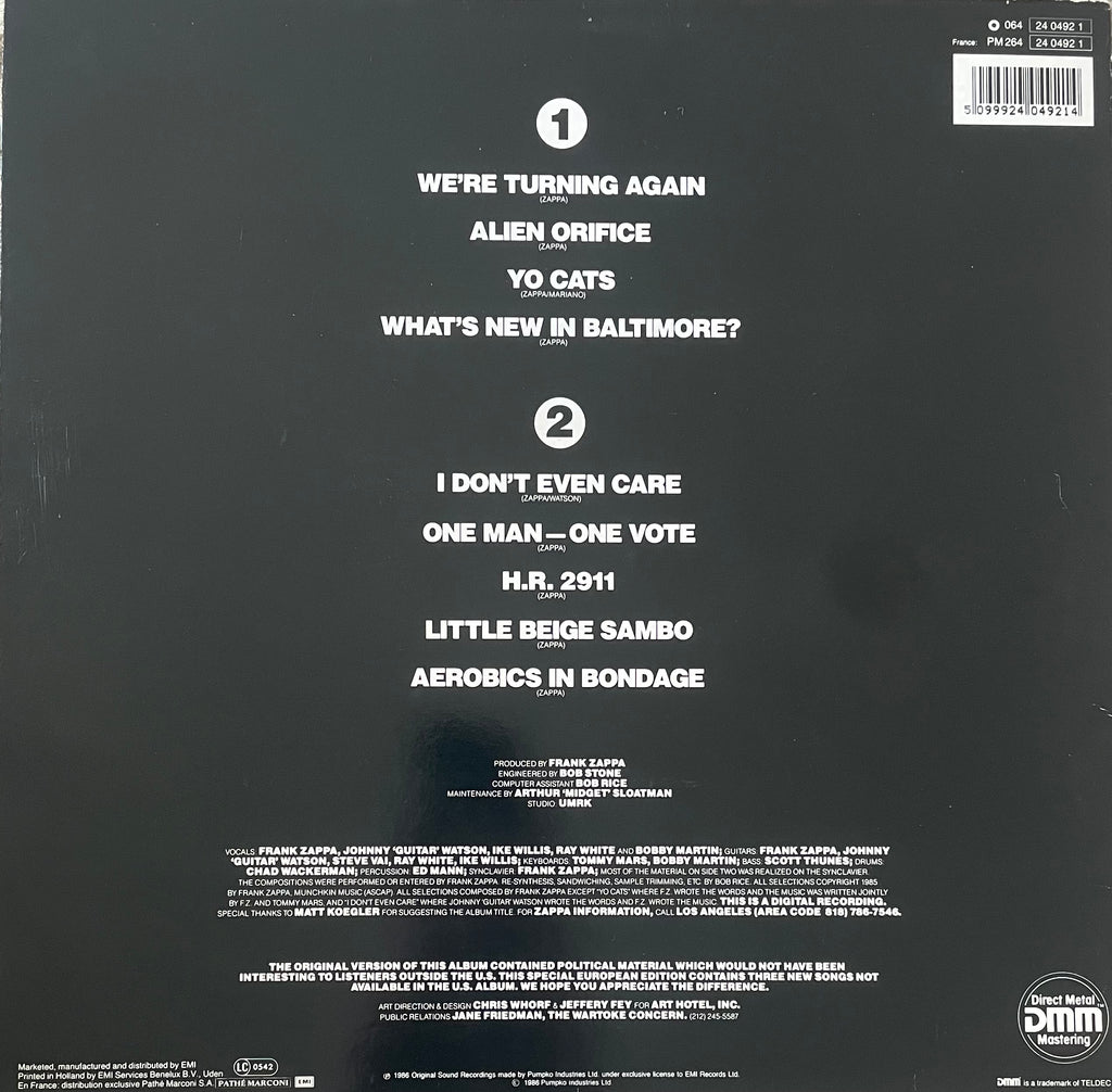 Frank Zappa – Frank Zappa Meets The Mothers Of Prevention (European Version) | Orig. EU 1986