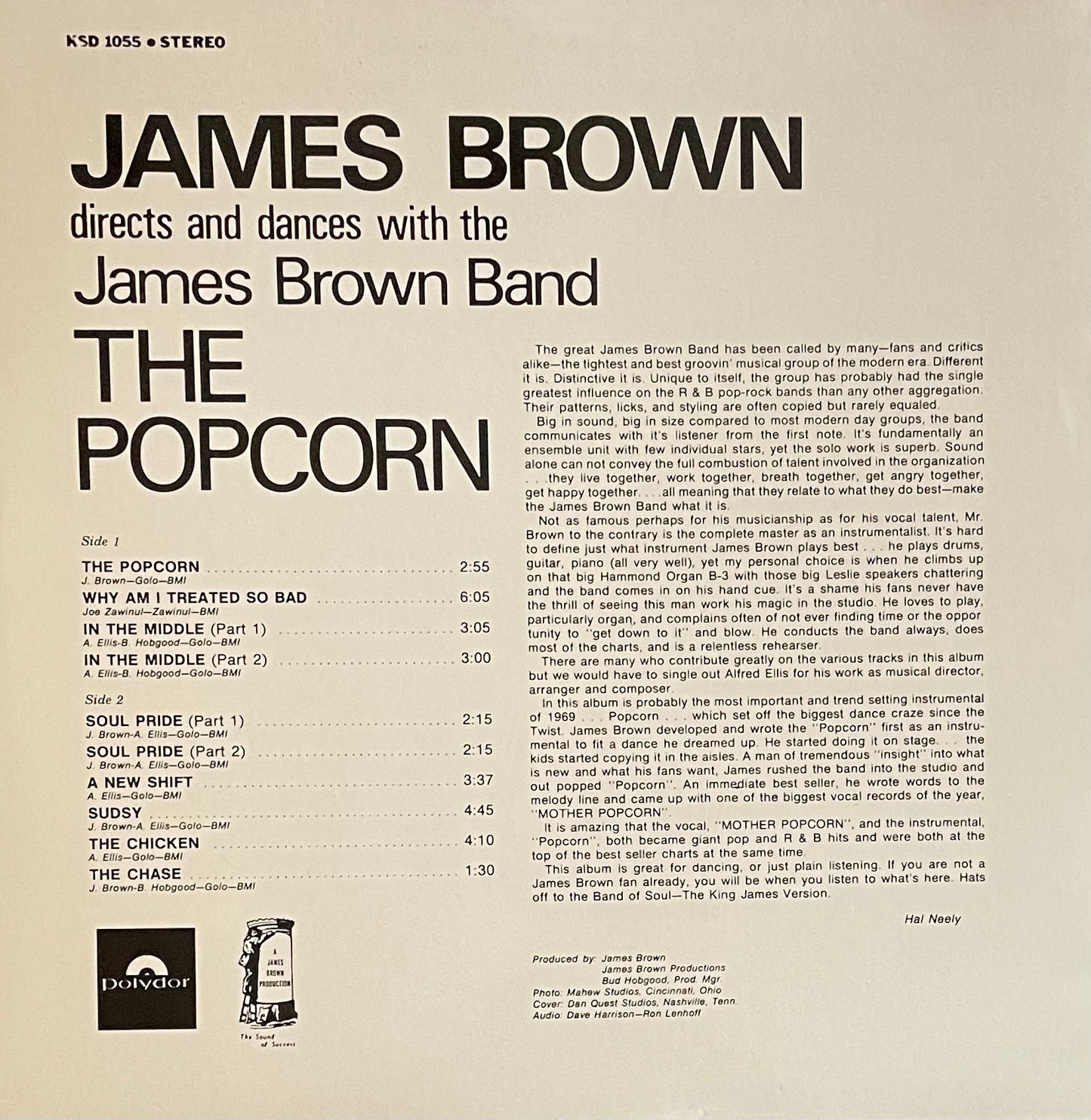 James Brown Directs And Dances With The The James Brown Band – The Popcorn | Reissue US | Unknown Year
