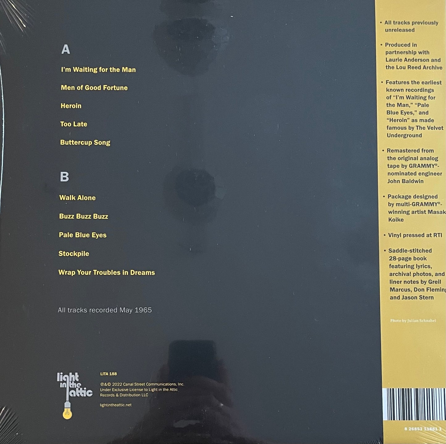 Lou Reed – Words & Music, May 1965 | Orig. US 2022 | Yellow Vinyl