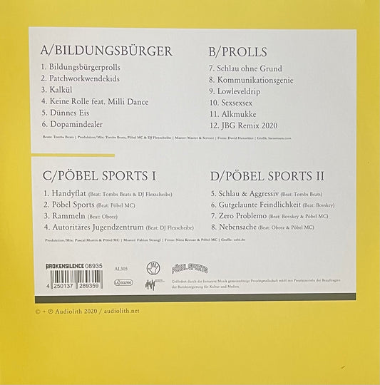 Pöbel MC – Bildungsbürgerprolls | Orig. GER 2020 | Picture Gatefold