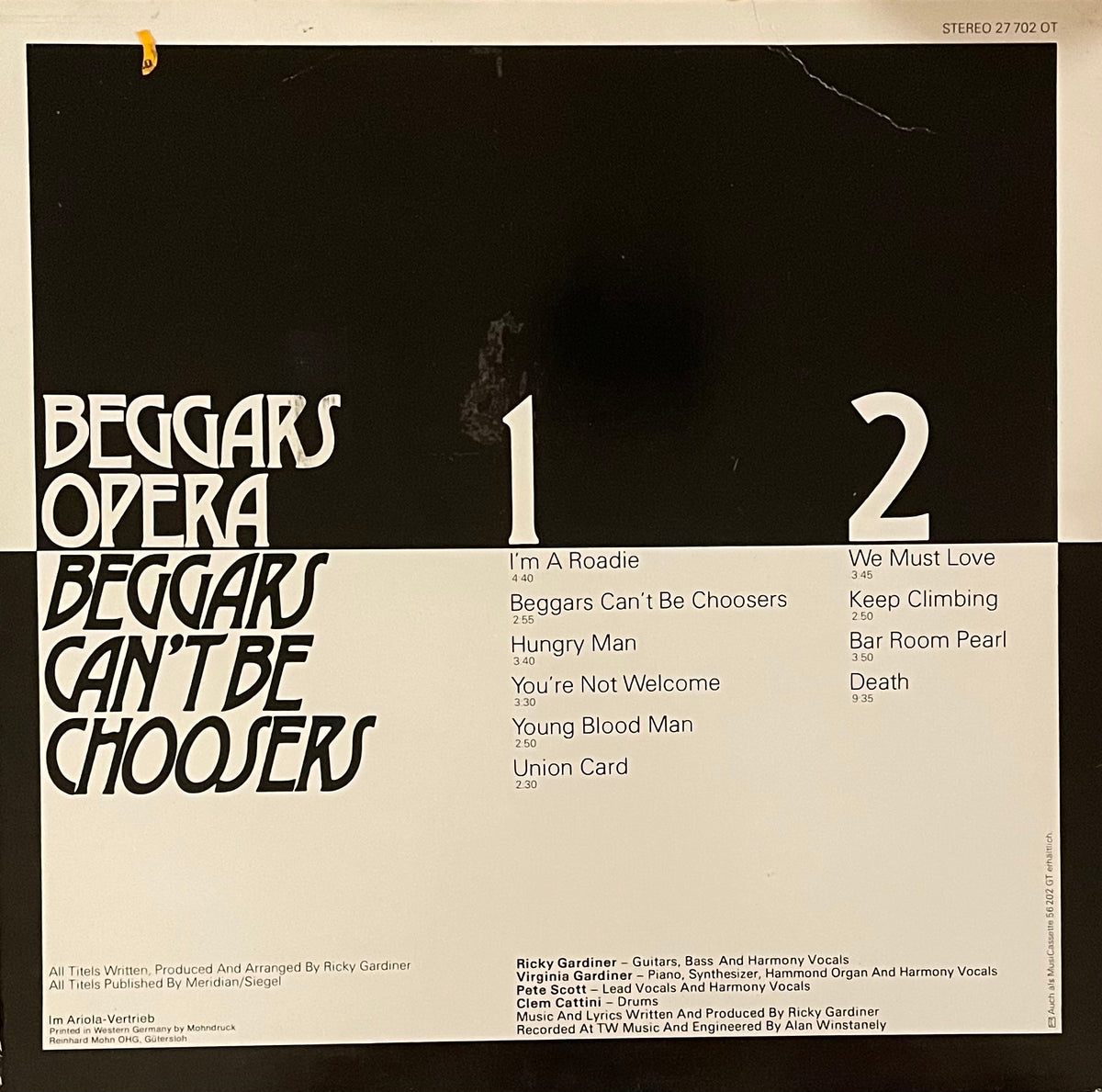Beggars Opera – Beggars Can't Be Choosers | Orig. GER 1976