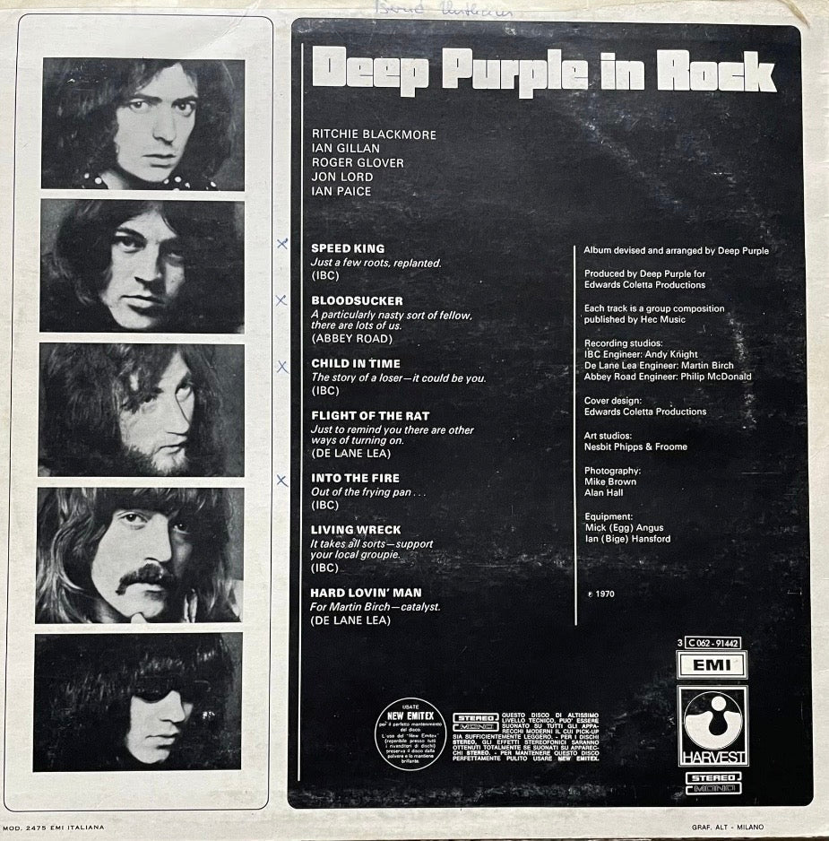 Deep Purple – In Rock | Orig. ITA 1970