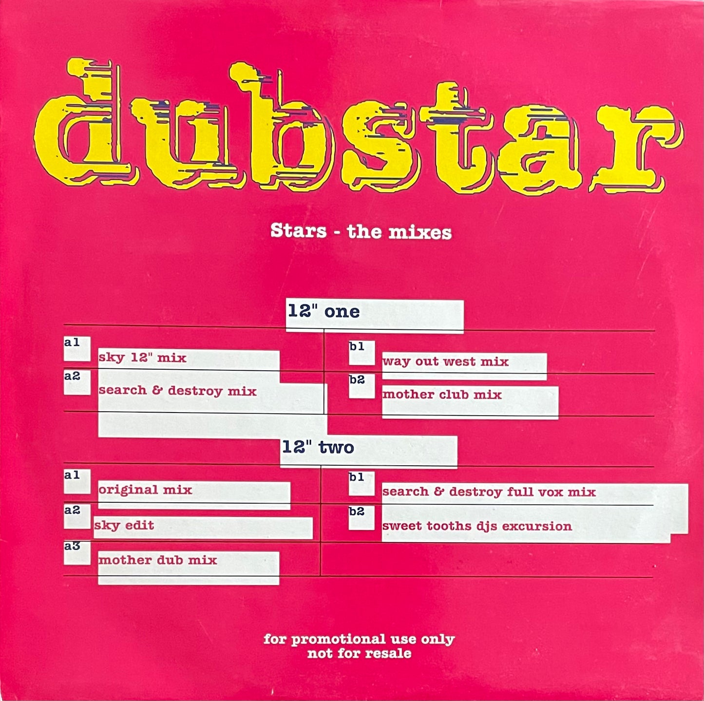 Dubstar – Stars - The Mixes | Orig. UK 1995 | Promo!