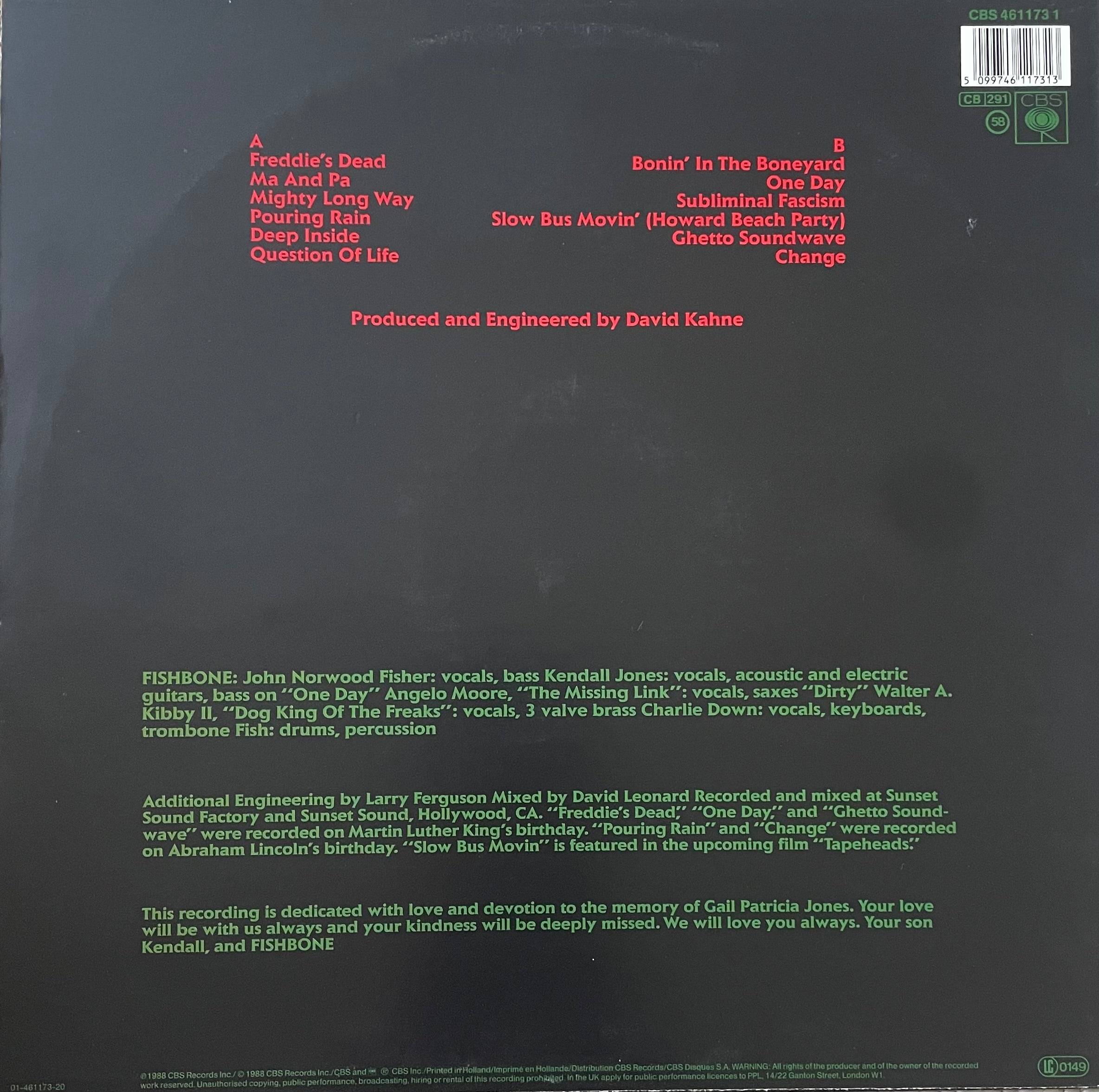 Fishbone – Truth And Soul | Orig. EU 1988