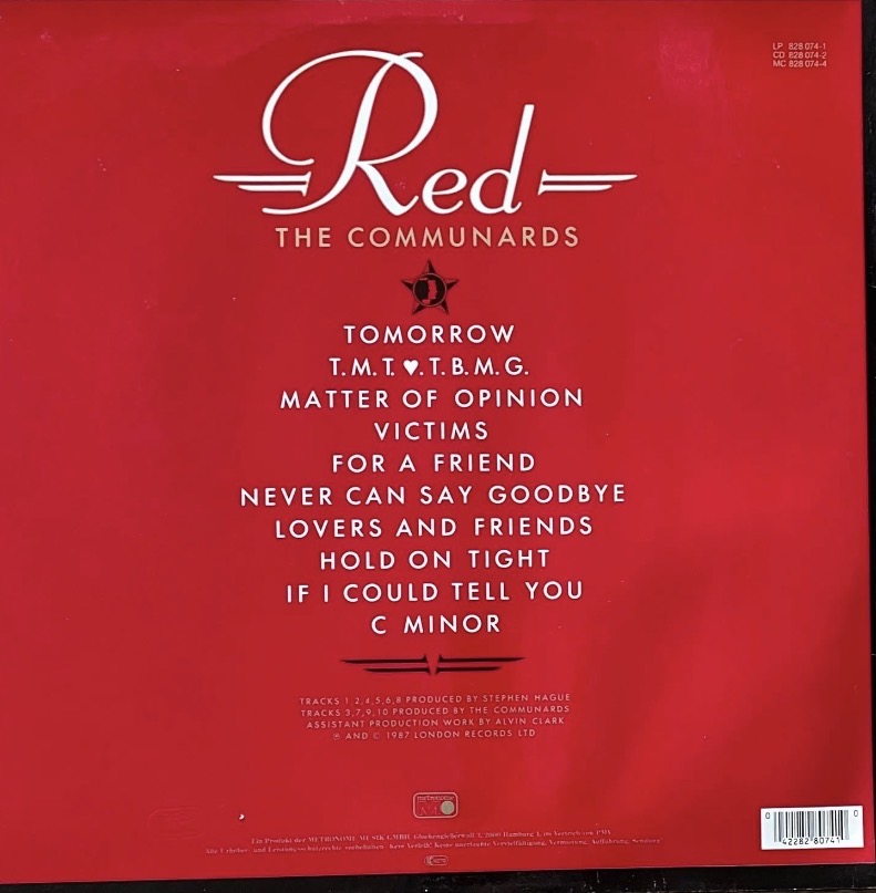 The Communards – Red | Orig. GER 1987