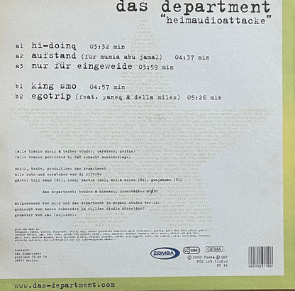 Das Department – "Heimaudioattacke" | Orig. GER 2000