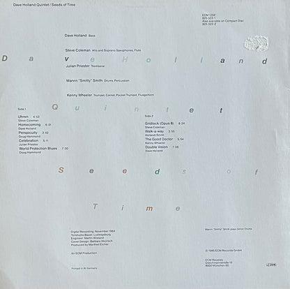 Dave Holland Quintet – Seeds Of Time | Orig. GER 1985