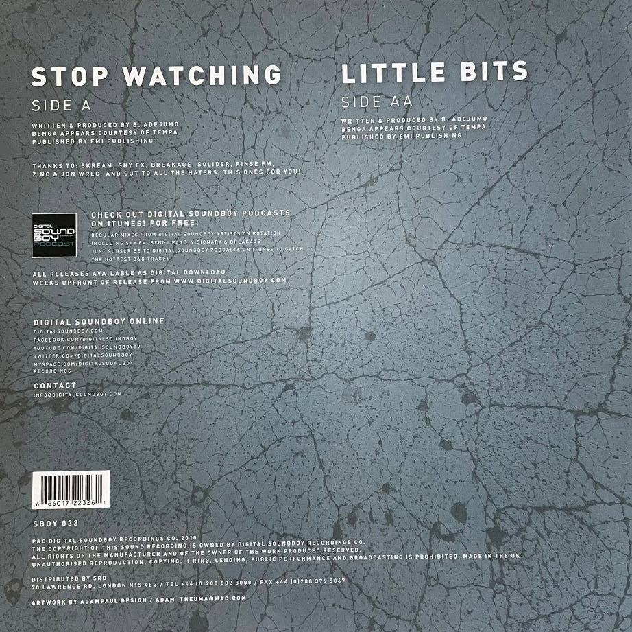 Benga – Stop Watching | Orig. UK 2010