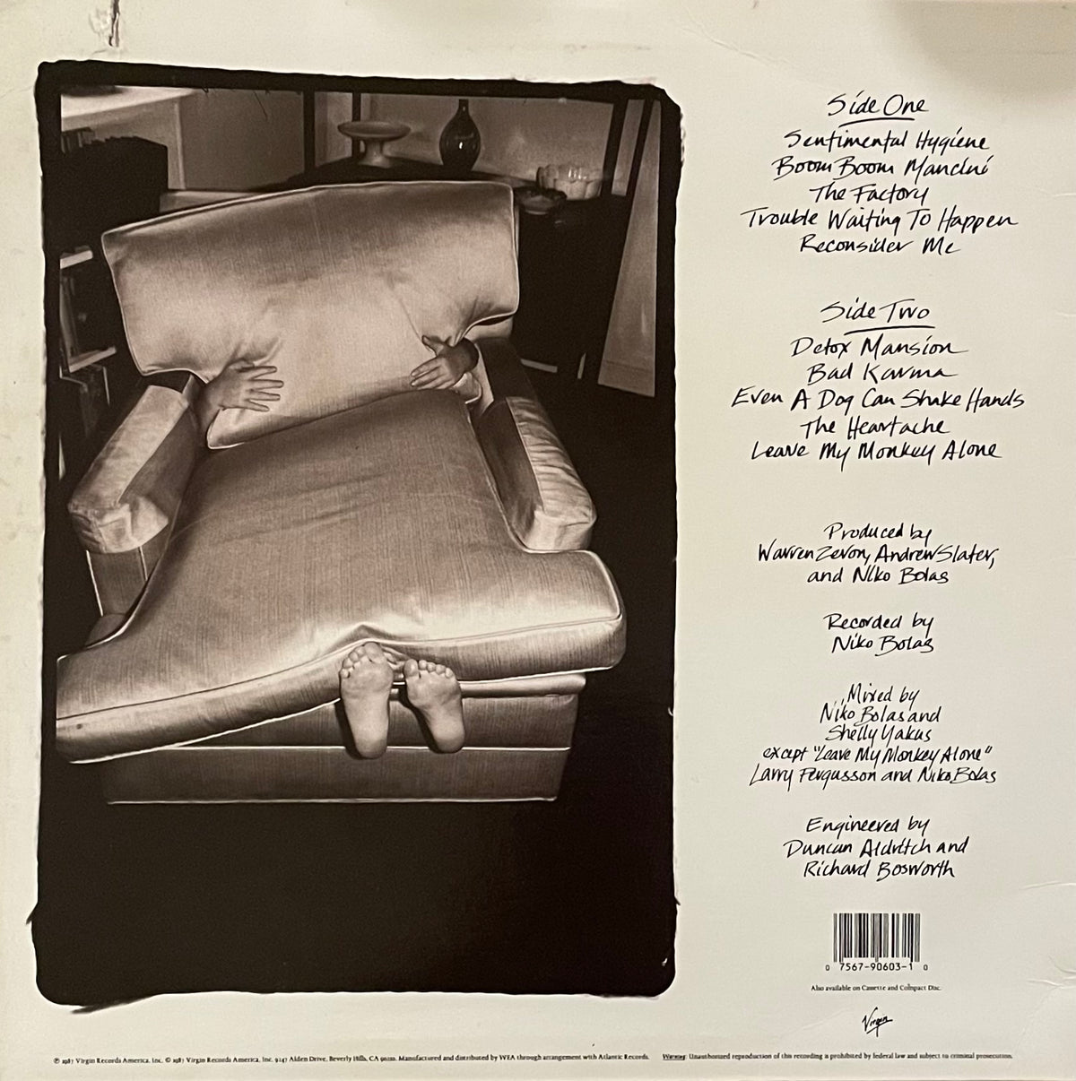Warren Zevon – Sentimental Hygiene | Orig. US 1987