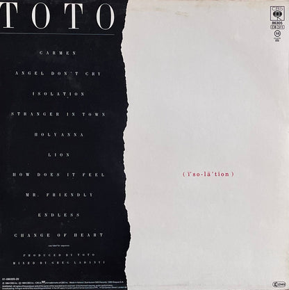 Toto – Isolation | Orig. EU 1984