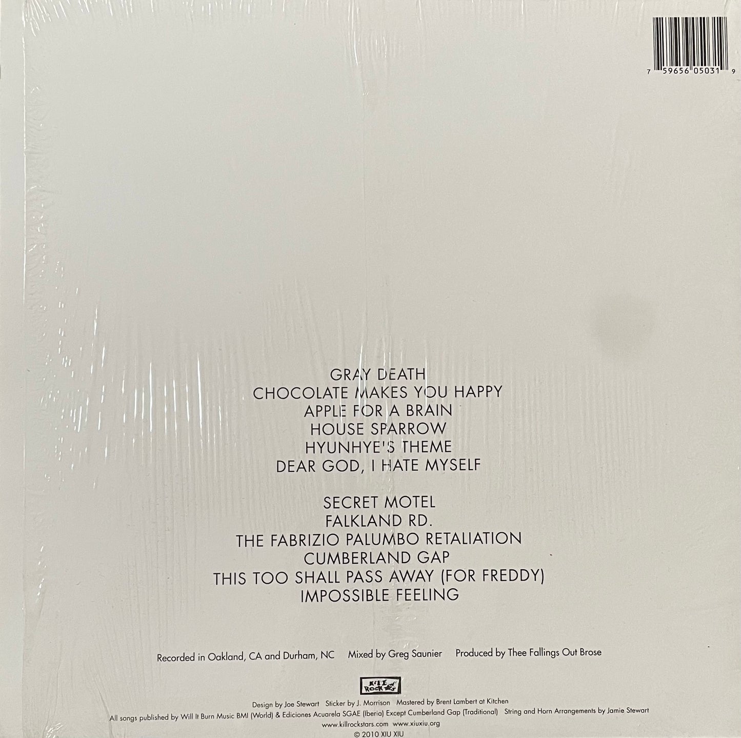 Xiu Xiu – Dear God, I Hate Myself | Orig. UK&US 2010