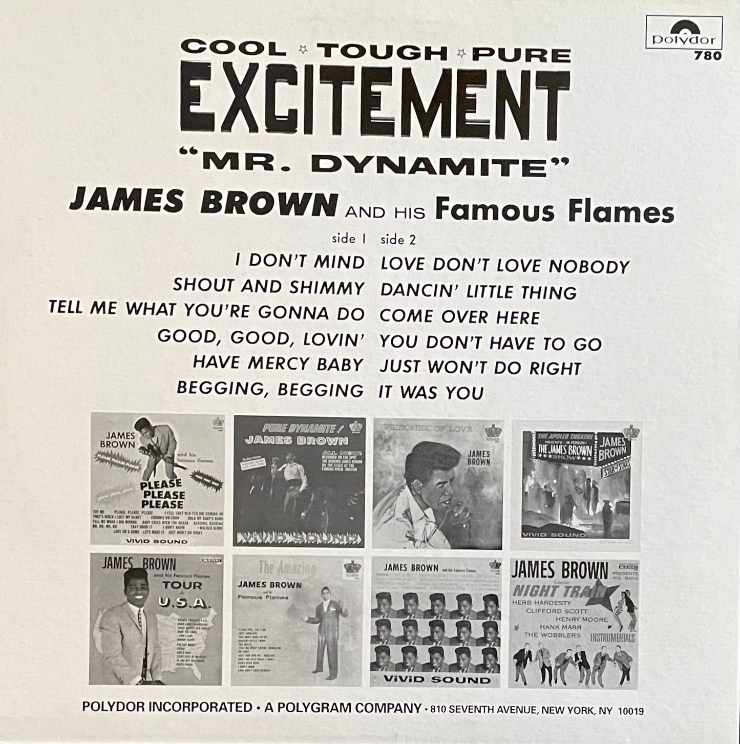 James Brown – Cool-Tough-Pure Excitement "Mr. Dynamite" | US Unknown Year