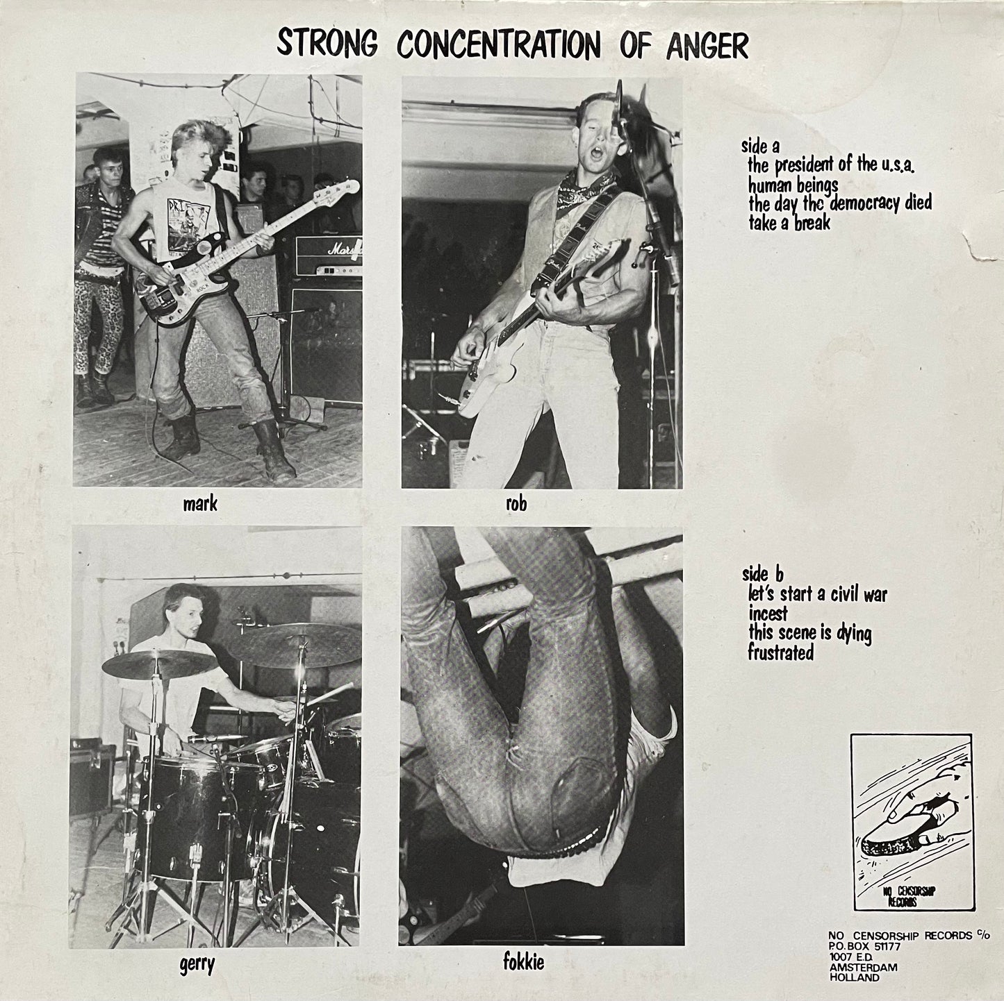 S.C.A. – Strong Concentration Of Anger | Orig. NED 1987