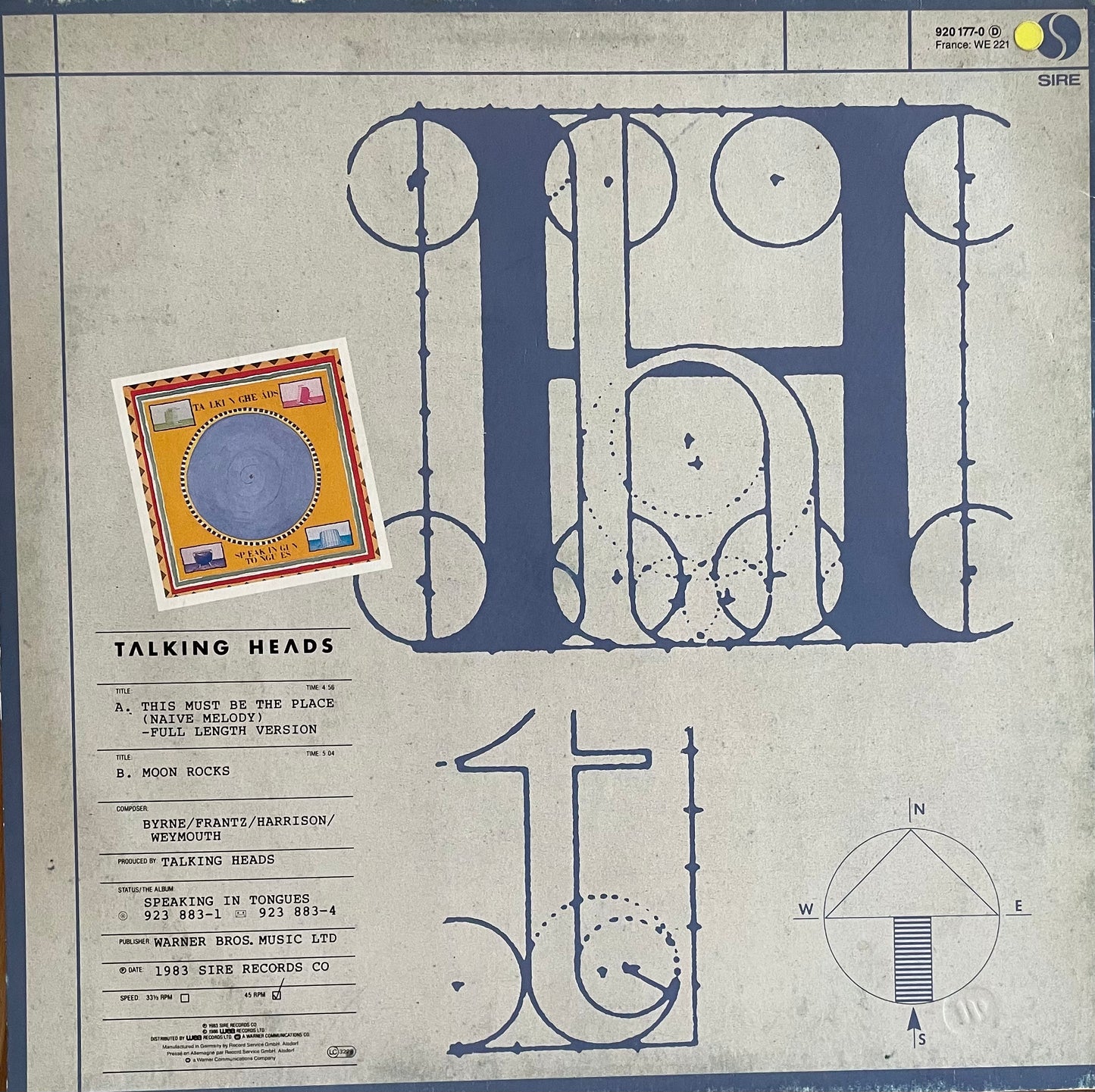 Talking Heads – This Must Be The Place (Naive Melody)-Full Length Version | Reissue EU 1986