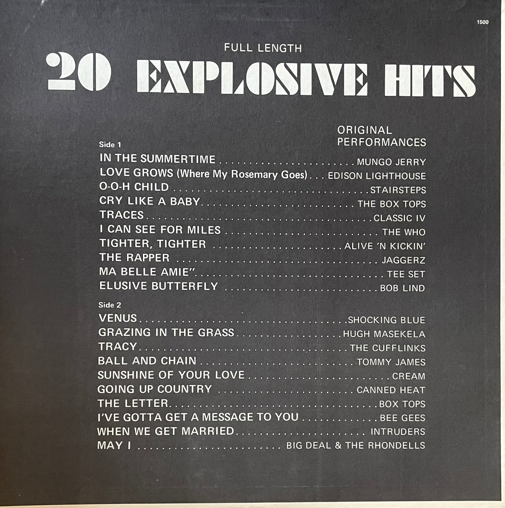 Various – 20 Explosive Hits | Orig. US 1971