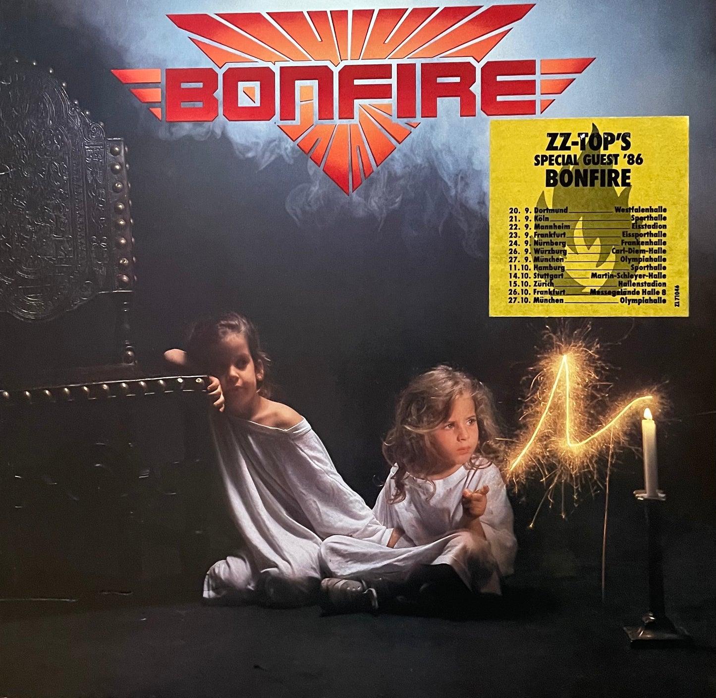 Bonfire – Don't Touch The Light | Orig. GER 1986 | incl. rare TourSupport Sticker ZZ Top