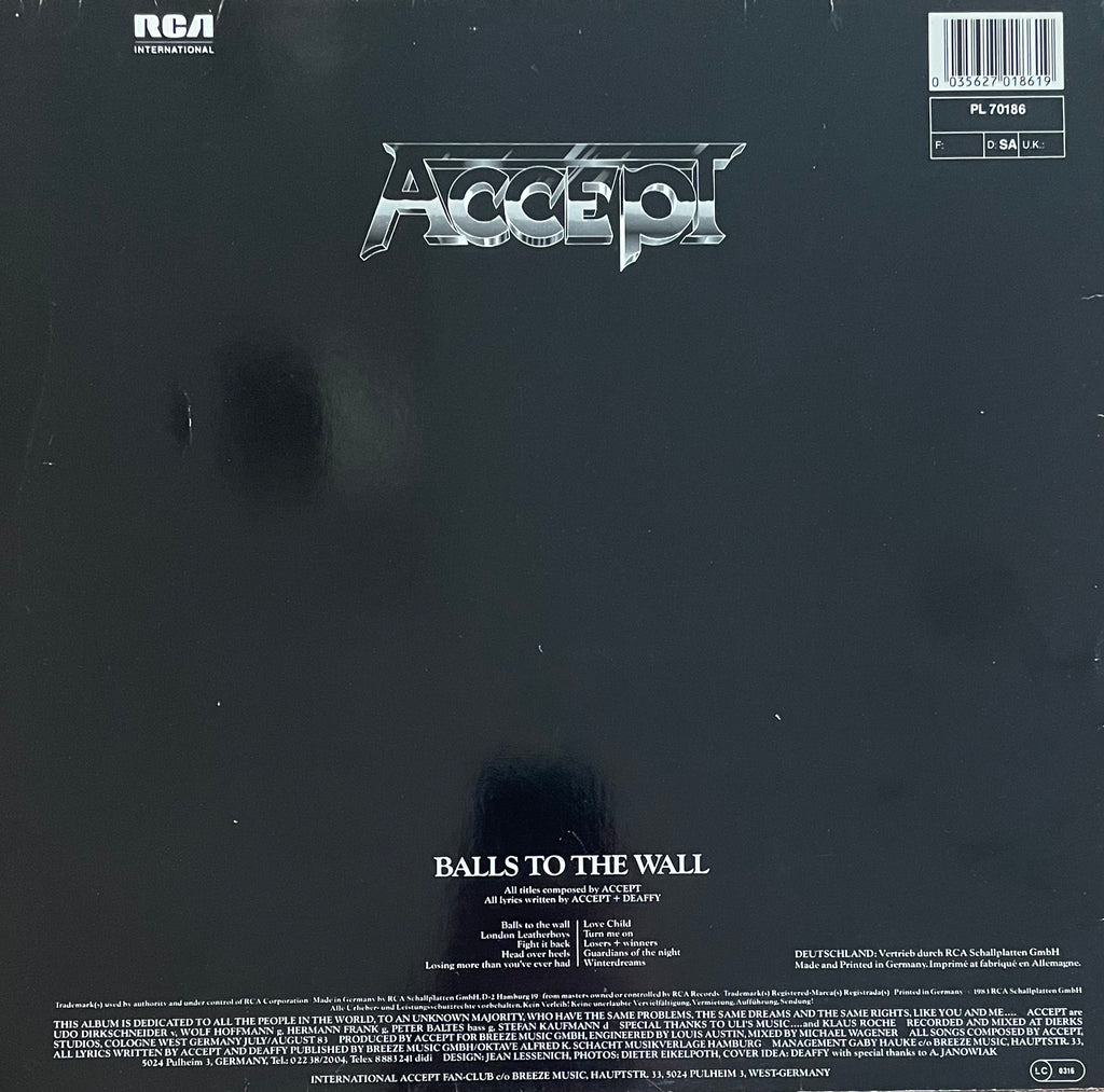 Accept – Balls To The Wall | Orig. EU 1983